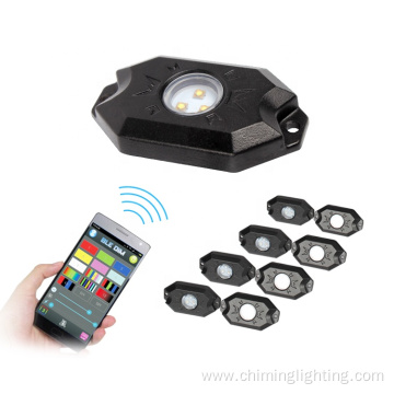 App Control RGB 8 Pod 4 Pod Led RGBW Pure White Rock Light 8 Pods Underglow Decking Lights Offroad Underbody Lighting Rgb